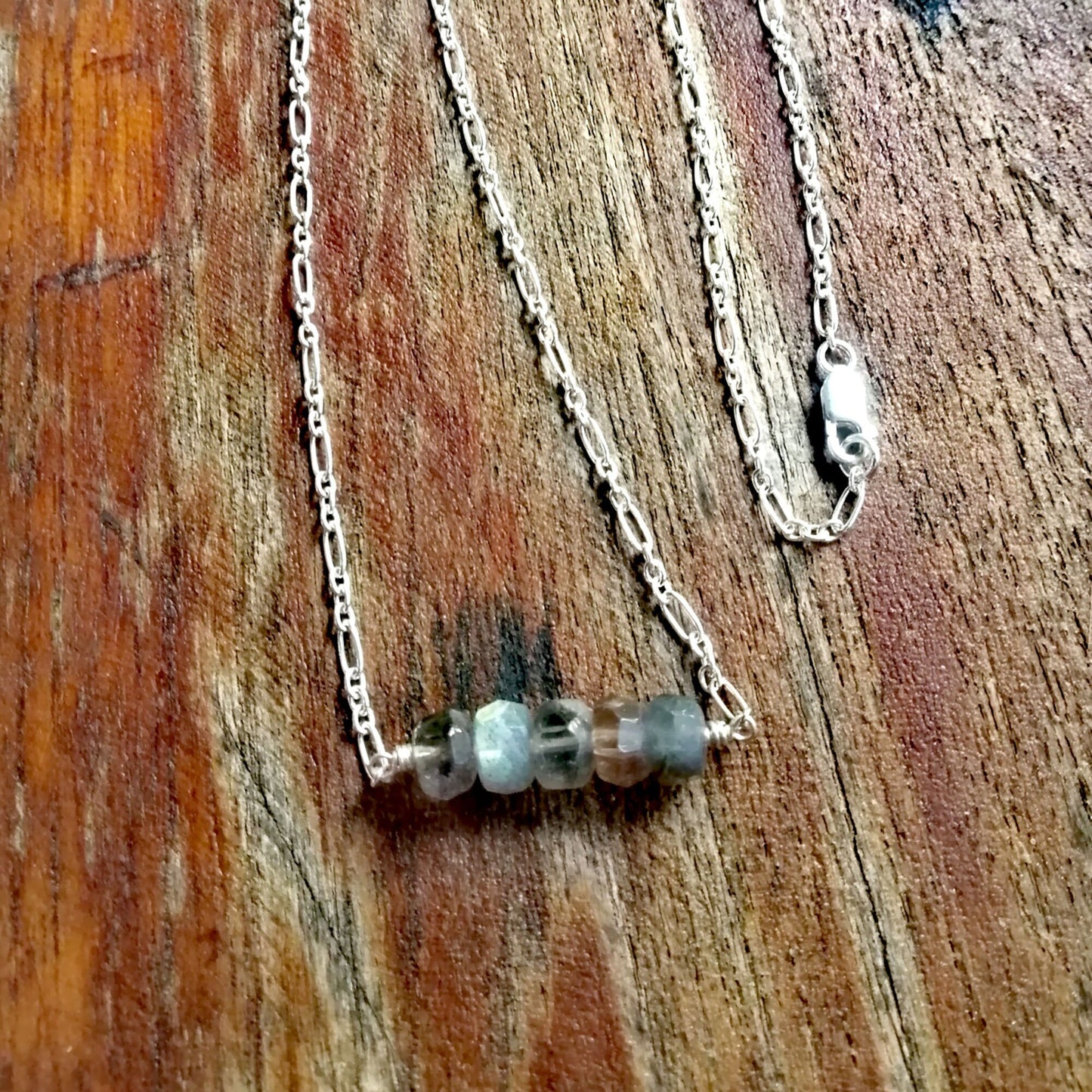 Faceted Labradorite on a Sterling Chain - Crown Chakra - Clear and Protect your Aura
