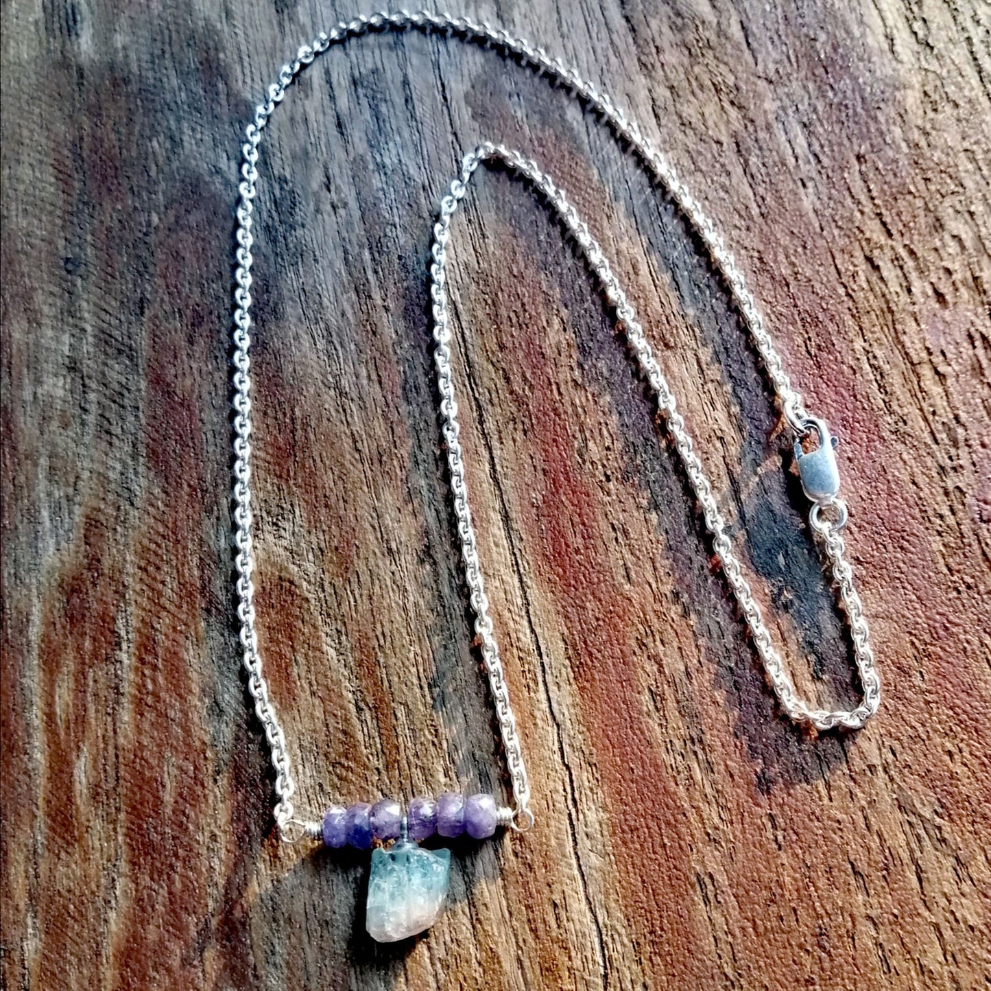 Apatite and Tanzanite Necklace - Sixth Chakras - Know yourself on a deeper level so your creativity can flow!